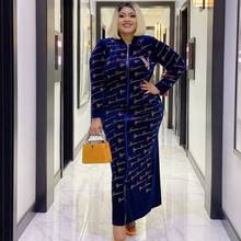 Velvet African Dresses For Women 2021 Spring Autumn Africa Clothing Muslim Long Maxi Dress High Quality Fashion Dress Lady 2024 - buy cheap