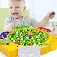 Kids Fishing Game Toy Electric Rotating Fishing Disc Toy Music Rotating Catch Magnetic Fish Set Puzzle Parent Children Gifts 2024 - buy cheap