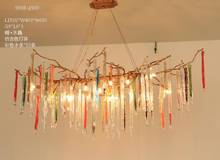 Light luxury post-modern copper branch crystal chandelier French living room dining room lamp American minimalist designer villa 2024 - buy cheap