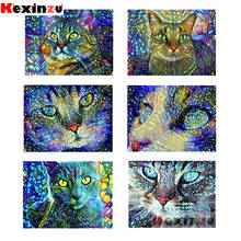 KEXINZU New Arrivals 5D Diamond Painting Kit Cat Full Square/Round Diamond Embroidery Sale Animal Handicraft Home Decor 2024 - buy cheap