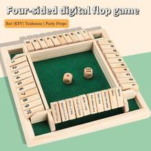 Настольная игра в кости Shut The Box, английские китайские игрушки, креативные деревянные щитки для паба, KTV, бара, вечеринки, реквизит для напитков для молодежи и взрослых 2024 - купить недорого