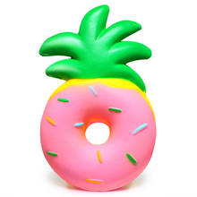 Джамбо ананас пончик сжимаемые фрукты сжимаемые крем Ароматические медленно растет сжимаемая игрушка для детей Вечеринка день рождения Забавный подарок 2024 - купить недорого