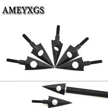 6/12/24pcs Archery Arrowheads 116 Grain Traditional Carbon Steel Broadheads Hunting Shooting Arrow Practice Accessories 2024 - buy cheap