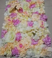 40*60cm seda rosa flor tapete romântico casamento pano de fundo decoração festa backdrops casamento fundo flor artificial hortênsia 2024 - compre barato