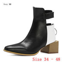 Spring Autumn High Heels Ankle Boots Women Short Boots Ladies Shoes botas botte femme Plus Size 34 - 40 41 42 43 44 45 46 47 48 2024 - buy cheap