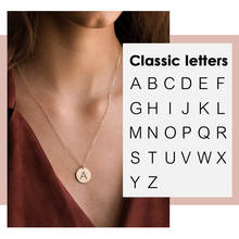 Elegant 26 Letter Necklaces Pendants alphabet 3 Color Stainless Steel Choker Initial Necklace For Women Girl Jewelry chain 2024 - buy cheap