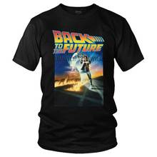 Ретро Back To The Future футболка для мужчин хлопок футболка высокий Топы И Футболки с короткими рукавами в стиле научно-фантастической и приключений фильма футболка приталенная одежда 2024 - купить недорого