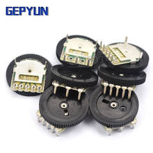 Gepyun-potenciómetro de ajuste de doble engranaje B102, B103, B203, B503, B1K, B10K, B20K, B50K, 3Pin/5Pin, 16x2mm, 10 Uds. 2024 - compra barato