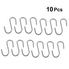 10 Pcs Stainless Steel S Shaped Hooks Kitchen Spoon Pan Pot Utensils Hangers Clasp Over The Door Closet Clothes Rack Tool 2024 - buy cheap