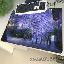 XGZ Anime Large Size Mouse Pad Lock Side Waiting for The Owner's Cat Laptop PC Table Mat Beautiful Cherry Tree Rubber Non-slip 2024 - buy cheap