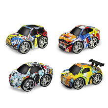 Kids Mini Alloy Graffiti Car Diecast Pull Back Vehicles Metal Racing Car Model for Educational Toy Boys Children Birthday Gifts 2024 - buy cheap