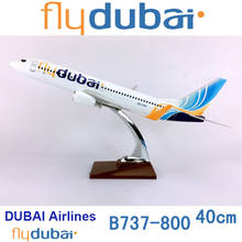 40CM FLY DUBAI 737  B737-800 airlines 1/111 SCALE airplane Aviation model toys aircraft diecast plastic alloy plane gifts kids 2024 - buy cheap