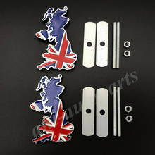 2x Metal The Union Jack UK Flag Car Front Grille Emblem Badge 2024 - buy cheap