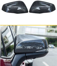 Cubierta embellecedora de espejo retrovisor para coche, cubierta embellecedora de fibra de carbono ABS, 2 uds., para Toyota RAV4 2020 2024 - compra barato