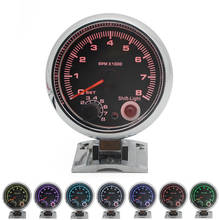 3.75" 95mm Tachometer 7 Color Led Display Black Face Chrome Case 4 6 8 Cylinders 2024 - buy cheap