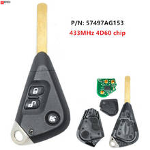 Keyecu 433MHz 4D60 chip Remote Car Key Fob 3 Button for Subaru Forester 2009-2010 P/N: 57497AG153 2024 - buy cheap