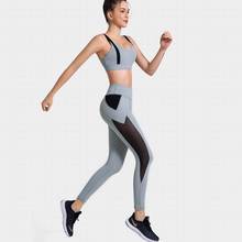 2020 New Tummy Control Yoga Set Women Seamless Leggings Fitness Gym Tights Push Up Sports Leggings High Waist Workout Sportswear 2024 - buy cheap