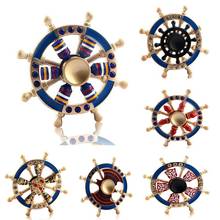Zinc Alloy Double Bearing Hand Spinner Fidget Spinner Adult Child EDC Decompression Artifact Creative Toys Octagon Shield 2024 - buy cheap