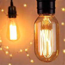 Приглушаемая винтажная лампа Эдисона E27 T45, 40 Вт, Подвесная лампа-канделябр, 220 светодиодный, 1 шт. 2022 - купить недорого