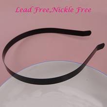 10PCS 10mm black plain metal hair headbands with bend end raw base Hair hoops strong hairbands DIY nickle free and lead free 2024 - buy cheap