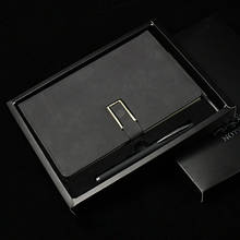 A5 Black Notebook Business Notepad Gift Box Diary with Pen Stationery Writing Planner High-grade Meeting Notebook Office Supply 2024 - buy cheap