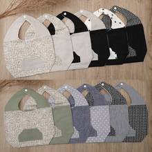 KLV Fashion Cotton Linen Baby Bibs Newbron Burp Cloth Toddler Kids Feeding Apron Saliva Towel Scarf Bandana Bibs 2024 - buy cheap