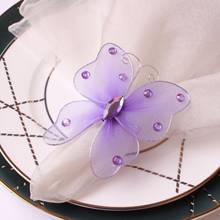 12pcs New creative butterfly gypsophila napkin buckle resin napkin buckle Chinese style European high-end hotel napkin ring 2024 - buy cheap