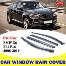 Protector de visera para ventana de coche BMW, deflectores de toldo contra golpes de coche, embellecedor de cubierta exterior, accesorios de estilismo para coche, X6, E71, F16, 2008-2019 2024 - compra barato