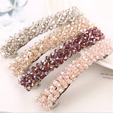 Sweet Color Crystal Spring Hair Clips Pins Handmade Beads Hair Barrettes For Women Girl Fashion Simple Hair Styling Accessories 2024 - buy cheap