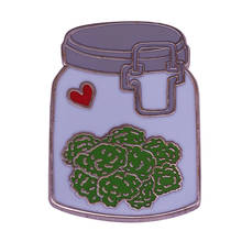 Nug Jar Weed Enamel Pin best container Brooch green hope Badge Store your stash in style 2024 - buy cheap