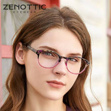 Zenottia óculos de leitura retrô tr90 oval, armações de óculos de leitura empresarial para hipermetropia presbiopia ótica óculos de resina 2024 - compre barato