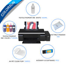 Colorsun a4 dtf impressora l805 pacote de impressão de filme de transferência direta impressora de filme para tecidos têxteis camiseta impressão 2024 - compre barato