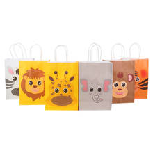 Bolsas de regalo de animales del Zoo para niños, regalo de cumpleaños para Baby Shower, recuerdo de fiesta de cumpleaños, 6 piezas 2024 - compra barato