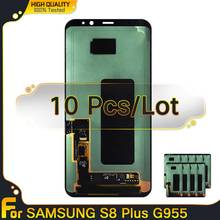 ЖК-дисплей с рамкой для Samsung Galaxy S8 plus G955 G955F G955A G955T G9550, ЖК-дисплей с сенсорным экраном в сборе, Новые запасные части 2024 - купить недорого