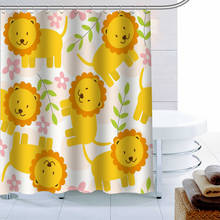 New Custom Animal Cartoon Pattern Shower Curtain Child Gift Waterproof Bath Curtain Polyester Fabric Hook Bathroom Curtain Decor 2024 - buy cheap