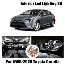 Canbus kit com luzes led para luz de carro, para toyota corolla 1988-2020, acessório de iluminação automotiva, luz de mapa, placa de automóvel 2024 - compre barato