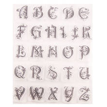 Vintage English Alphabet Butterfly Transparent Silicone Clear Stamp for Scrapbooking Album DIY Craft Decoration Rubber Stamp 2024 - buy cheap