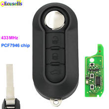 3 Button 433MHz Remote Key Fob ID46 PCF7946 Chip for Fiat 500 Doblo Florino Grande Punto Evo Qubo Delphi BSI or Marelli BSI 2024 - buy cheap