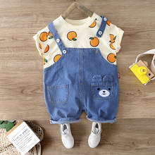 Baby Summer T Shirt  Set For Boy Girl Outfit 1 2 3 4 Years Kid Boys Clothes Denim Overalls Shirt Holiday Outfit Clothing Costume 2024 - buy cheap