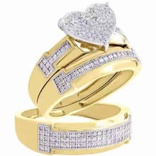 Milangirl Classic   Swan Heart Ring Set Fashion Wave Engagement Ring Princess Promise Wedding Rings For Women 2024 - buy cheap