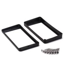 2 pçs preto curvado humbucker pickups quadro anéis de montagem para guitarra elétrica 2024 - compre barato