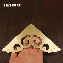 4PCS 150mm Door Angle Antique Chinese Style Copper Corner Cabinet Door Box Copper Decorative Angle Flower Retro 2024 - buy cheap