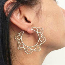 Punk Hollow Flower Earrings for Women Jewelry European Gold Color Ear Stud Earing Handmade Womens Stud Earings Girl Gift E270 2024 - buy cheap