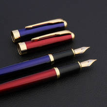 metal 339 red blue and golden classic Feather Arrow Business gift Fountain Pen 2024 - buy cheap