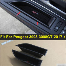 Lapetus Car Styling Front Door Storage Pallet Armrest Container Box Cover Trim For Peugeot 3008 3008GT 2017 - 2021 / Plastic 2024 - buy cheap
