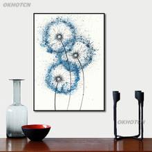 Pintura en lienzo de diente de león para decoración del hogar, pósteres e impresiones de arte de pared, pintura nórdica moderna con personalidad, acuarela, planta, flor 2024 - compra barato