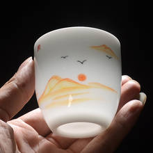Taza de cerámica pintada a mano, taza maestra de cerámica, taza individual, juego de té Kung Fu, taza de té 2024 - compra barato