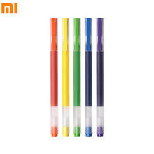 Xiaomi-bolígrafos Mijia con tinta de Color, bolígrafos Super duraderos para firmar, 0,5mm, recambio suizo suave, Mikuni, tinta japonesa, 5 uds. 2024 - compra barato