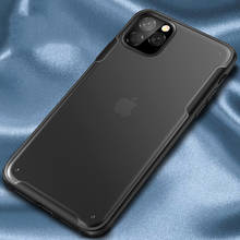 Funda dura mate para iPhone 11, carcasa translúcida para iPhone 11 Pro Max, a prueba de golpes 2024 - compra barato
