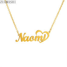 Custom Nameplate Pendant Choker Necklaces Stainless Steel Personalized Name Necklace Gold Color Baby Girl Girlfriend Women Gift 2024 - buy cheap